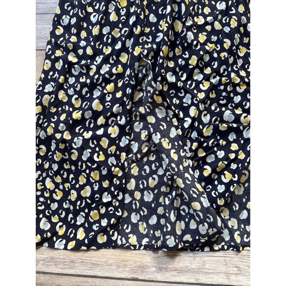 NEW $113 Joules Chloe Print Wrap Dress - Navy Leopard/ Animal Print Size 8 - Picture 2 of 10